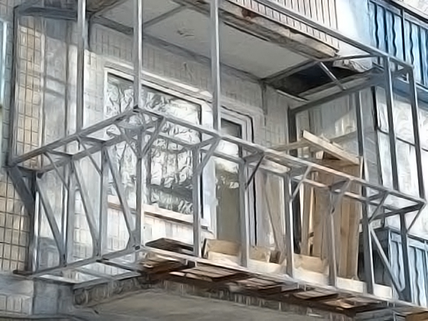 Пример увеличения балкона
